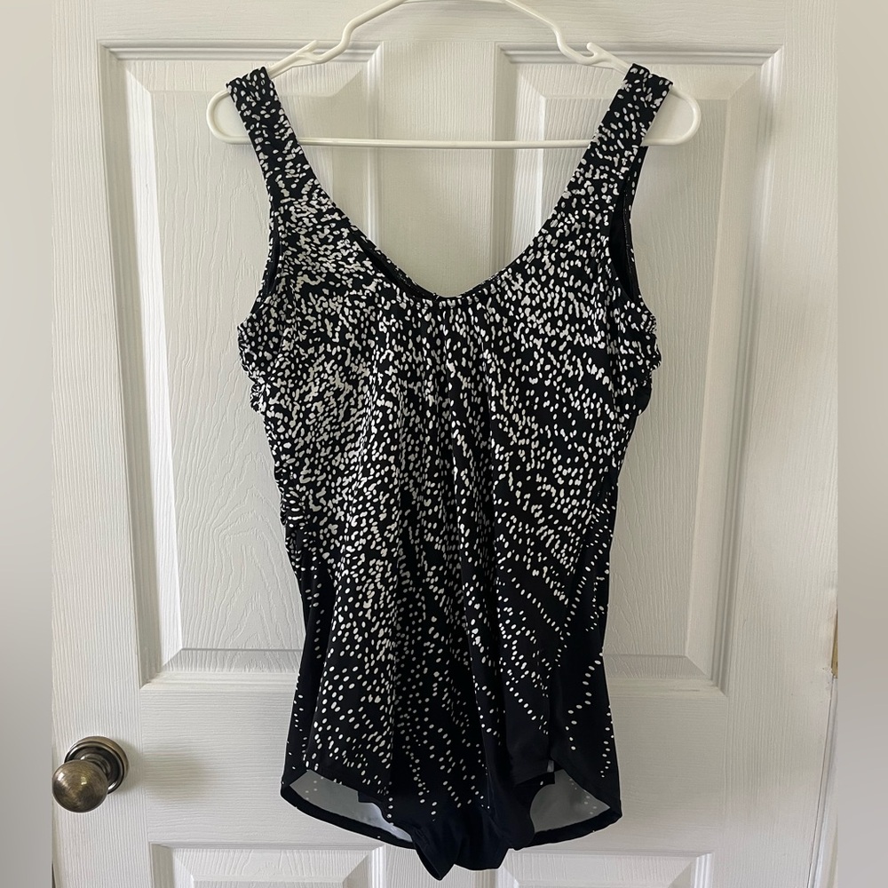 Swimsuits for All Black and White Women's Swimsuit - Picture 2 of 5